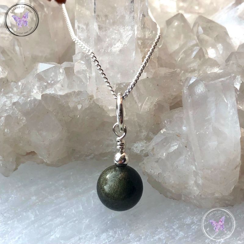 Golden Obsidian Pendant